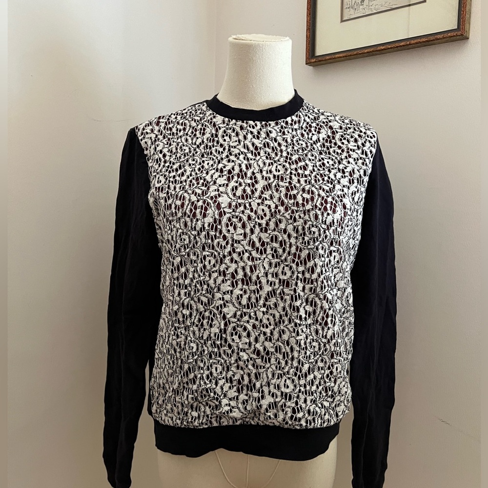 Carven lace detailed sweatshirt